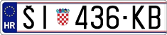 License plate of Croatia, Regular plates