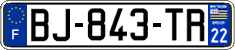 French license plate, SIV (ordinary)