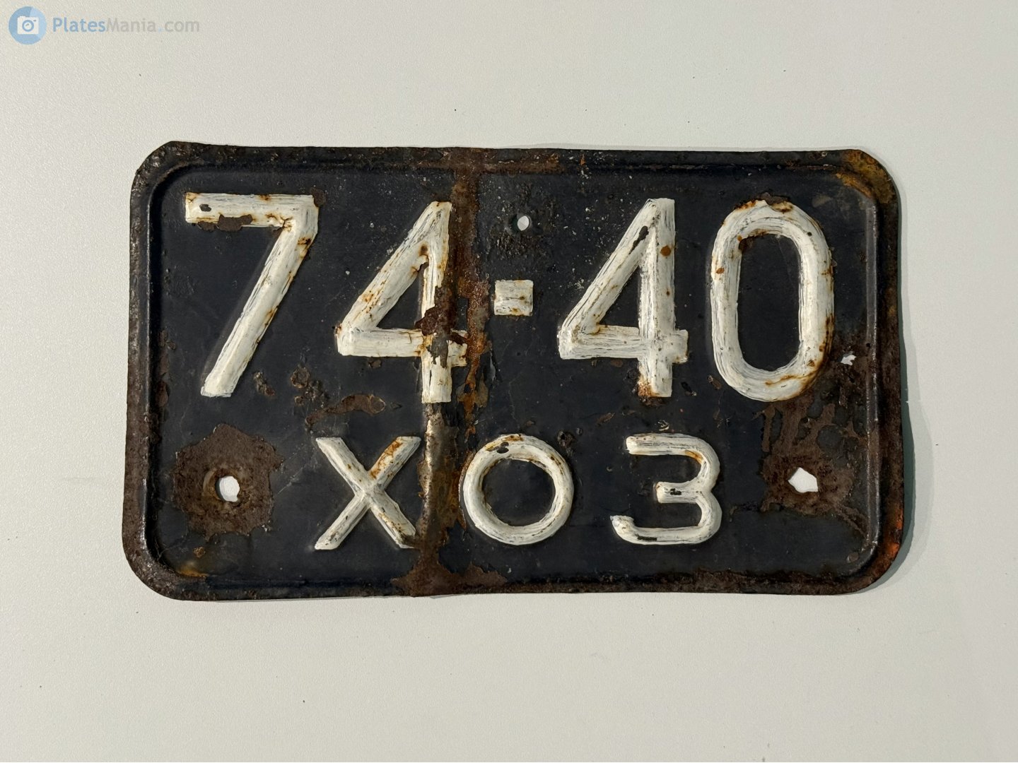 7440 ХОЗ, License plate without vehicle 