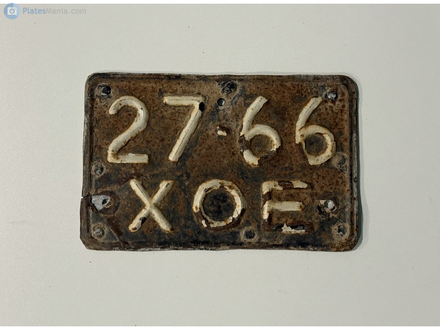 2766 ХОЕ, License plate without vehicle 