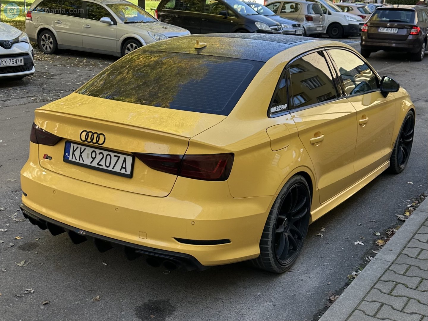KK 9207A, Audi S3 3rd gen Sedan (8VS/8VM), facelift, 2016–2020