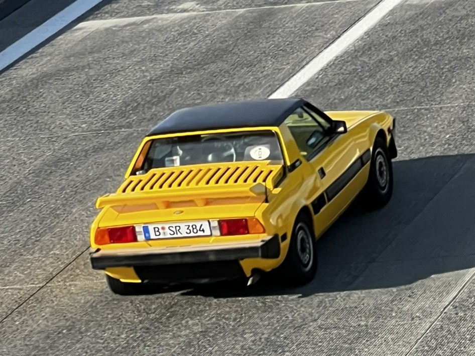 B SR 384, FIAT Bertone X1/9 1st gen (128), 1972–1989