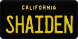 California, Vanity Plates