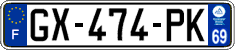 French license plate, SIV (ordinary)
