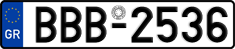 License plate of Greece, Cars