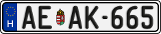 license plates of Hungary, Regular plates (2022)