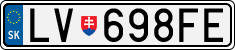 License plate of Slovakia, Cars