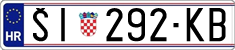 License plate of Croatia, Regular plates