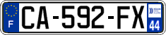 French license plate, SIV (ordinary)