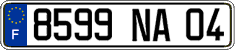 French license plate, FNI