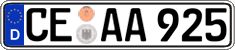 German license plate, Regular plates