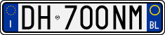 License plate of Italy, Cars (1994 year series)