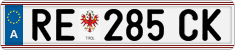License plate of Austria, Regular plates