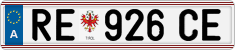 License plate of Austria, Regular plates