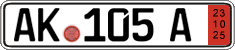 German license plate, Export transit plates