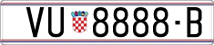 License plate of Croatia, Regular plates
