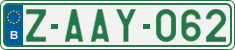 License plate of Belgium, Regular plates (2010)