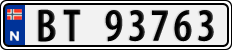 License plate of Norway, Cars