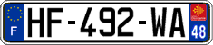 French license plate, SIV (ordinary)