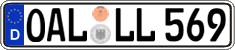 German license plate, Regular plates