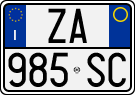 License plate of Italy, Cars (1994 year series)