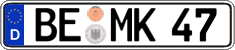 German license plate, Regular plates