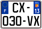 French license plate, SIV (ordinary)