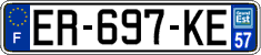 French license plate, SIV (ordinary)