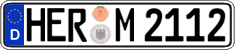 German license plate, Regular plates