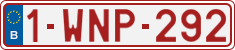 License plate of Belgium, Regular plates (2010)