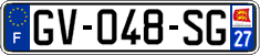 French license plate, SIV (ordinary)