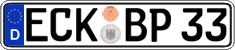 German license plate, Regular plates