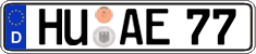 German license plate, Regular plates