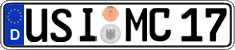 German license plate, Regular plates