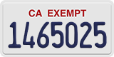 California, Exempt (1234567)