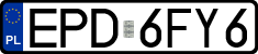 License plates of Poland, Regular car plates