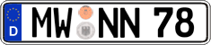 German license plate, Regular plates