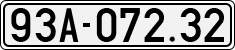 License plate of Vietnam, Cars