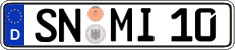 German license plate, Regular plates