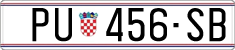 License plate of Croatia, Regular plates
