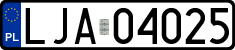 License plates of Poland, Regular car plates