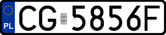 License plates of Poland, Regular car plates
