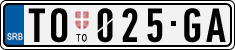 License plate of Serbia, Cars