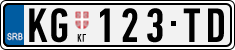 License plate of Serbia, Cars