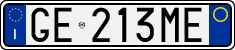 License plate of Italy, Cars (1994 year series)