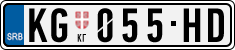 License plate of Serbia, Cars