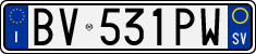 License plate of Italy, Cars (1994 year series)