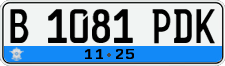 License plate of Indonesia, Regular plates