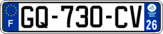 French license plate, SIV (ordinary)