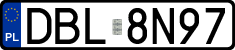 License plates of Poland, Regular car plates